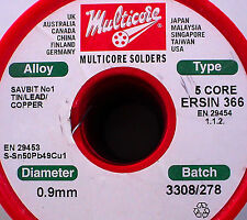 2 METRE LENGTH - MULTICORE ERSIN 366 5 CORE SOLDER WIRE - TIN LEAD COPPER , used for sale  PLYMOUTH