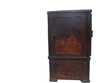 Fabulous Japanese wooden marquetry smokers cabinet  NICE ATTIC FIND for sale  Shipping to South Africa
