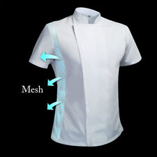 Casaco manga curta uniforme chef respirável cozinha cozinha cozinha cozinha jaqueta restaurante, usado comprar usado  Enviando para Brazil