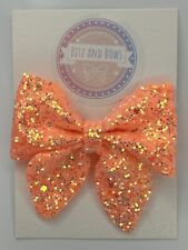 2,5 polegadas laranja glitter sailor bow, meninas laço de cabelo, clipe de brilho, aniversário comprar usado  Enviando para Brazil