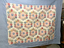 Colcha de retalhos hexagonal retrô feita à mão ~82 x ~62 linda comprar usado  Enviando para Brazil