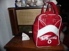 original vintage Spalding golf ball bag red leather/vinyl for sale  Shipping to South Africa