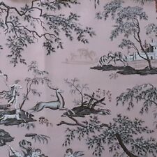 toile jouy rouge rideaux d'occasion  La Bazoge