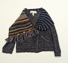 Suéter feminino Curio New York mistura de lã envoltório cachecol L multicolorido sólido zíper completo comprar usado  Enviando para Brazil