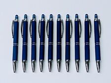 Used, 10ct Lot Misprint Metal Retractable Soft Cross-Grip Stylus Pens: ROYAL BLUE for sale  Shipping to South Africa