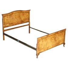 STUNNING DOUBLE SIZED CIRCA 1900 BURR WALNUT ENGLISH BEDSTEAD FRAME PART SUITE for sale  Shipping to South Africa