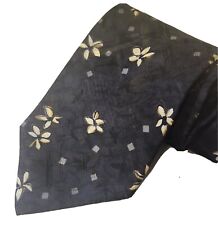 Gravata Cambridge Classics masculina cinza escuro floral 100% importada gravata de seda 58"  comprar usado  Enviando para Brazil