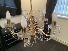 Strass Swarovski Crystal Gold Plated Chandelier Ceiling Light With Strass Guaran for sale  Shipping to South Africa