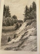 Used,  Collectible Vintage Etching Print by Ivan Shishkin “In Sestroretsk”, 1886. for sale  Shipping to South Africa