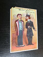 Usado, 1800's Partridges CWReich TopHat Gent Speaks to Mannequin Victorian Trade Card  segunda mano  Embacar hacia Argentina