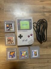 Lote de Trabajo Original Nintendo GameBoy DMG-01 Probado con 5 Juegos Cable de Enlace segunda mano  Embacar hacia Mexico