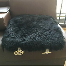 Black Main Driver Co-pilot Seat Cover Winter Warmth Thick Wool Cushion For Car  for sale  Shipping to United Kingdom