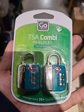 Cadeados combinados Go Travel TSA pacote duplo azul água sem chaves comprar usado  Enviando para Brazil