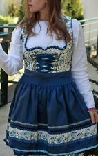 Kruger Madl Niemcy Gorset Sukienka midi Rozmiar 42 Niebieski/Biały Kolor Fartuch na sprzedaż  PL