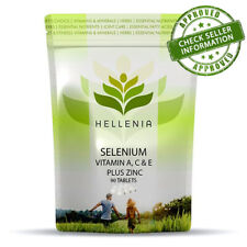 Comprimidos de zinco Hellenia Selenium 200ug vitaminas A, C e E mais comprar usado  Enviando para Brazil