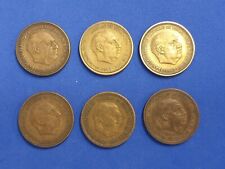 España 6 monedas 2,50 pesetas 1953 *54 *56 Franco, usado segunda mano  Zaragoza