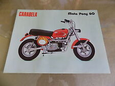 Carabela Moto Pony 1980 60_2 tiempos 60cc minibicicleta ¡ORIGINAL! Folleto de ventas segunda mano  Embacar hacia Mexico