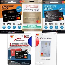 Carte PCS TRANSCASH TENEOFIRST Mastercard CHROME BLACK Prépayée Rechargeable comprar usado  Enviando para Brazil