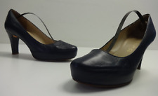 Womens Shoes Size 6 UK Heels UNISA Blue Leather Slip On Ladies Courts.EU39 for sale  Shipping to South Africa