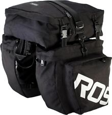 ROSWHEEL Pannier Road MTB Mountain Bike Bag Black With Many Pockets - Used for sale  Shipping to South Africa
