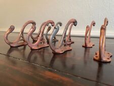 8  Antique Cast Metal hooks with Acorn design total length 11.4 cm for sale  Shipping to South Africa