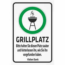 Schild grillplatz bitte gebraucht kaufen  Deutschland