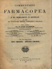 Farmacopea italiana vol. usato  Italia