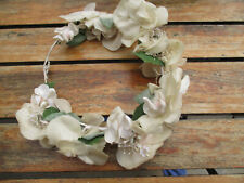 Couronne fleurs tissu d'occasion  France