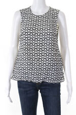 Blusa regata Zara feminina padrão abstrato sem mangas gola redonda branca tamanho P comprar usado  Enviando para Brazil