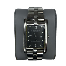 Reloj sin mangas para hombre Kenneth Cole New York SS esfera negra WR50M/fecha/nuevo Batt Works segunda mano  Embacar hacia Mexico