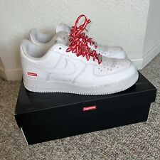 Tamanho 10.5 - Nike Air Force 1 x Supreme logotipo caixa baixa - Branco comprar usado  Enviando para Brazil