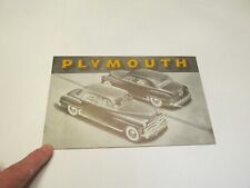 1950 plymouth brochure for sale  Clearfield