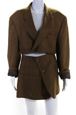 Conjunto de mini-saia Havre Studio feminino blazer cropped de um botão marrom tamanho 46 comprar usado  Enviando para Brazil