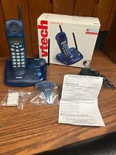 VINTAGE 90'S VTECH CLEAR BLUE CORDLESS TELEPHONE PHONE 900MHZ MODEL 9126 -WORKS for sale  Shipping to South Africa