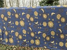 Vintage 90s Celestial Sun Moons Stars Tapestry Throw Sheet Tablecloth  for sale  Shipping to South Africa