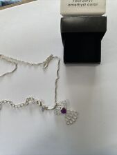 Avon ANGEL Necklace February Birthstone Color  Amethyst Free Shipping for sale  Roanoke Rapids