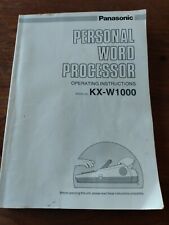Manual Panasonic INSTRUÇÕES DE OPERAÇÃO DO PROCESSADOR DE TEXTO PESSOAL KX-W1000 VINTAGE comprar usado  Enviando para Brazil