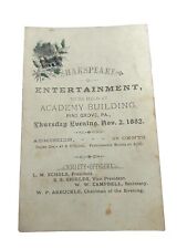 1882 shakespeare society for sale  Mansfield