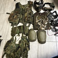 Paintball Gear LOT! Tactical Camo Vest; Knee pads, Face Mask, Goggles, Etc for sale  Shipping to South Africa
