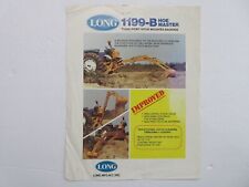 Long 1199-B 3 Point Backhoe Brochure 2 Pages 1980 for sale  Myerstown