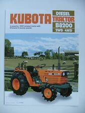 KUBOTA B8200 2WD & 4WD Diesel Compact Tractor Original 1983 Sales Leaflet, used for sale  Shipping to Ireland