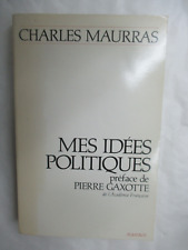 Charles maurras idées d'occasion  Marseille I