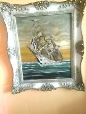 Stary obraz Marynistyka-żaglowiec na morzu., używany na sprzedaż  PL