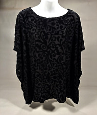 Dana Buchman Black Velvet Burnout Top S/M for sale  Shipping to South Africa