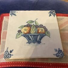 Vintage delft tile for sale  DARTFORD