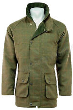 Mens Tweed Derby Wool Jacket Waterproof Breathable Warm Shooting Hunting S - 4XL til salgs  Frakt til Norway