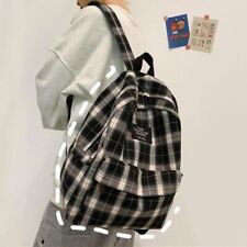 Mochila feminina xadrez de lona mochila estudantil bolsas escolares mochila de viagem comprar usado  Enviando para Brazil