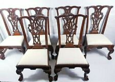 Set of 6 Antique Mahogany Chippendale Style Dining Chairs Single Claw feet for sale  Shipping to South Africa