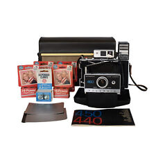 Usado, Câmera terrestre automática Polaroid 450 com estojo de transporte, flash, cubos de flash e manual comprar usado  Enviando para Brazil