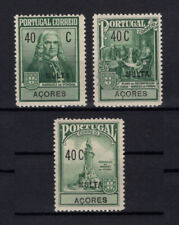Açores Açores Portugal 1925 MARQUES POMBAL MULTA #2/4 conjunto completo, MH FVF comprar usado  Enviando para Brazil
